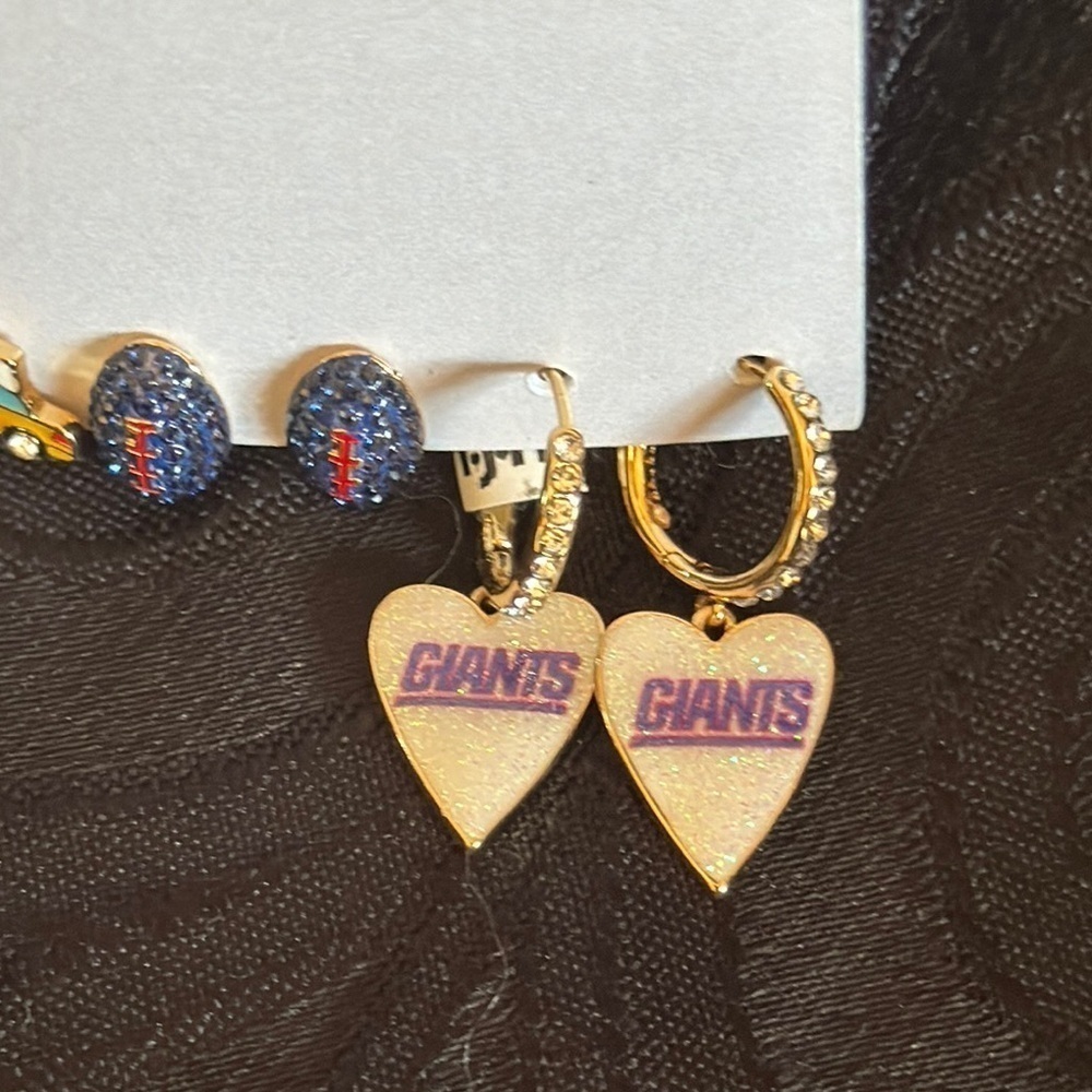 BaubleBar NFL Giants Earrings Set - Picture 2 of 4